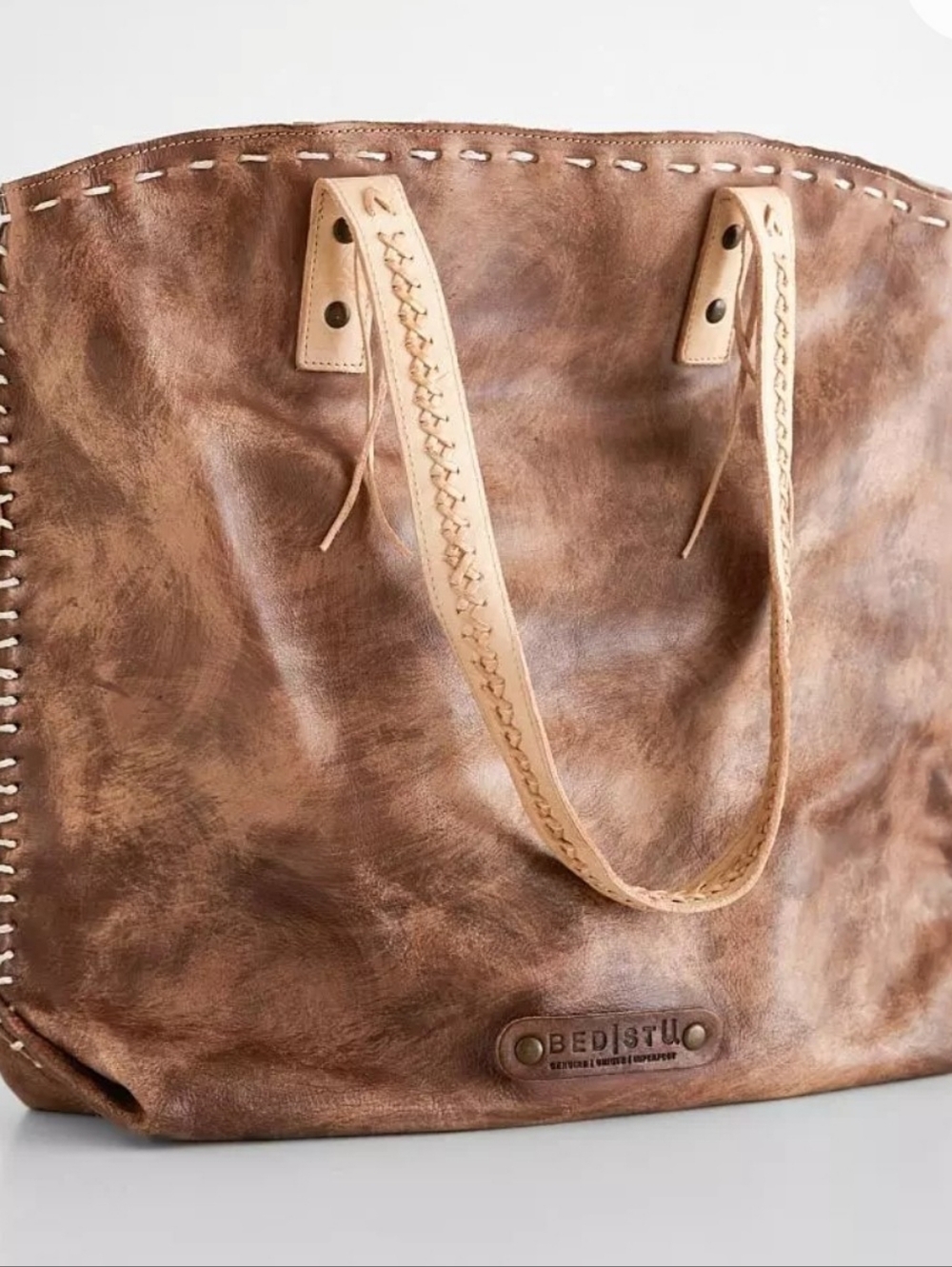 Bed Stu Barra Tote Teak Driftwood NWT